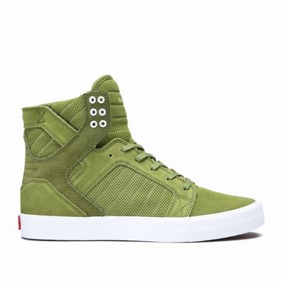 Supra SKYTOP - Naisten Matalavartiset Tennarit - Vihreä/Valkoinen